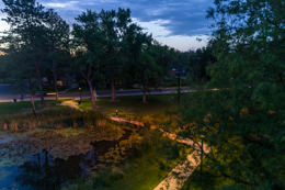Twilight at Glenmere Park in Greeley, CO